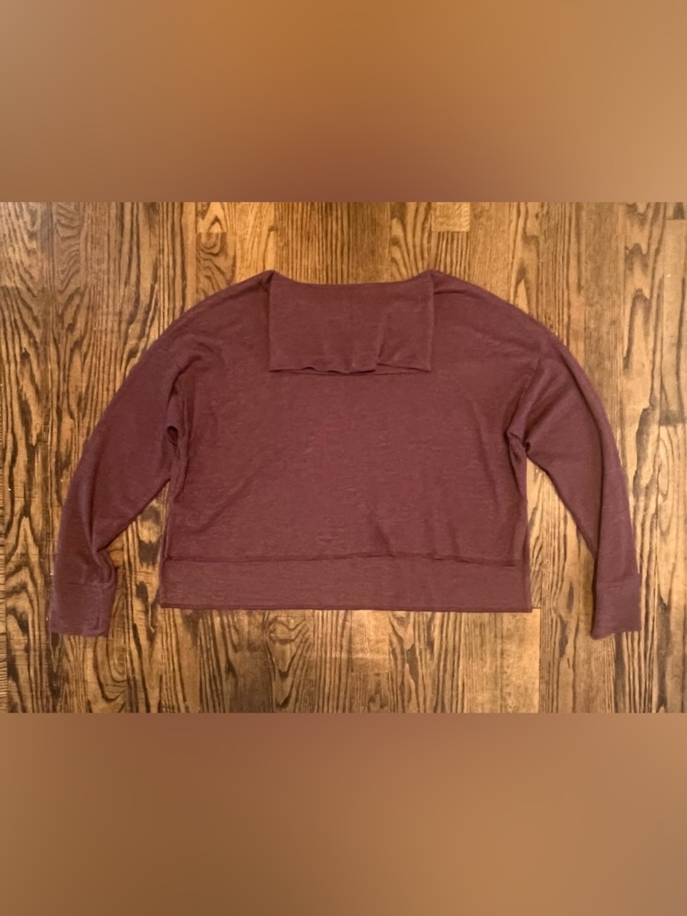 American Eagle Outfitters Plum Thermal Long Sleeve Top